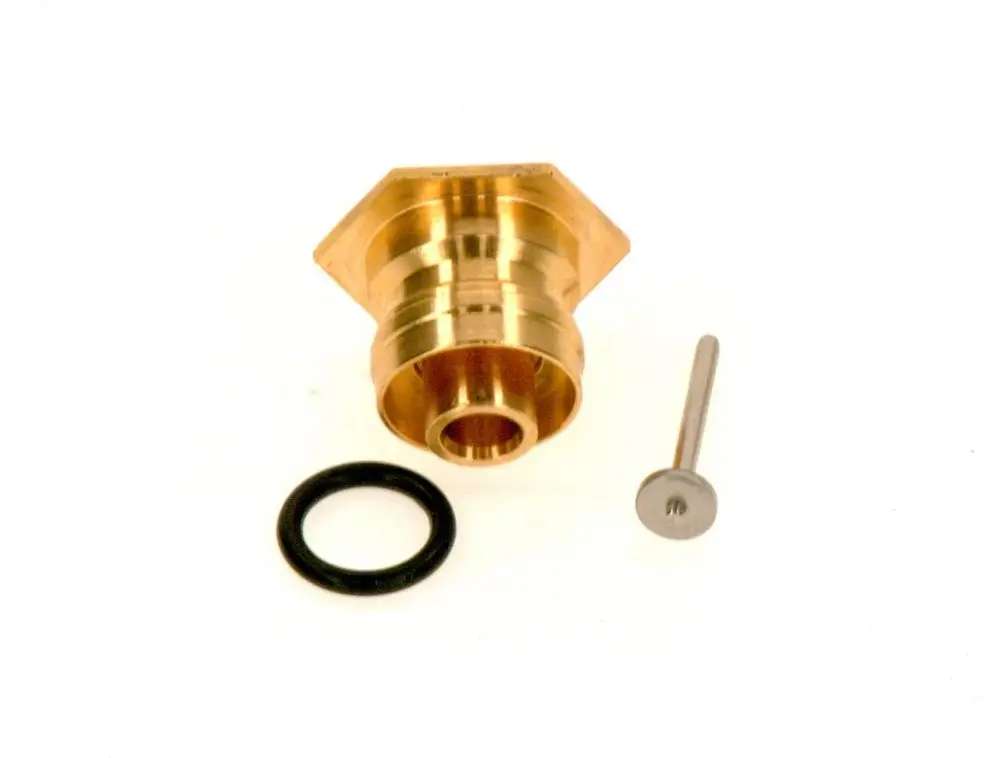 BOSCH Buchse aus Messing mit einem O-Ring und einem Bolzen, geeignet für spezifische Anwendungen in der Technik.